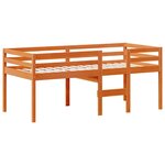 vidaXL Lit haut sans matelas cire marron 80x200 cm bois de pin massif