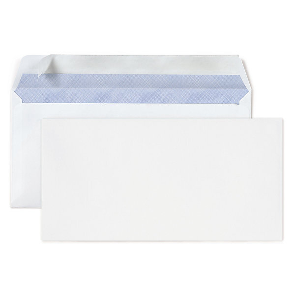500 Enveloppes Blanches Adhésives Sans Fenêtre – Format 110x220 Mm (neuf)