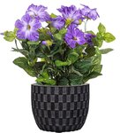 Petunia artificiel violet en pot h 38 cm 20 fleurs lumineux - couleur: pourpre