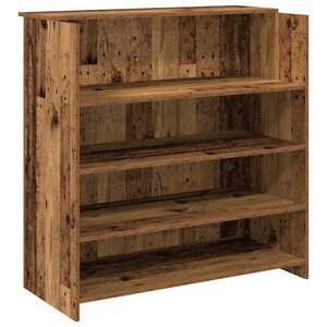 vidaXL Bureau de réception vieux bois 100x50x103 5cm bois d'ingénierie