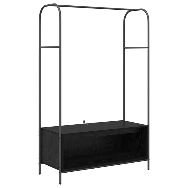 vidaXL Porte-vêtements avec étagères Chêne noir 100x44x160 cm