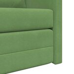 vidaXL Canapé-lit avec coussin Vert clair 122 x 70 x 60 cm Velours