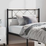 vidaXL Tête de lit métal noir 100 cm