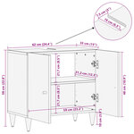 vidaXL Armoire lavabo de salle de bain bois massif de manguier