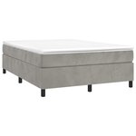 vidaXL Sommier à lattes de lit et matelas Gris clair 140x200cm Velours