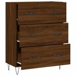 vidaXL Buffet chêne marron 69 5x34x90 cm bois d'ingénierie
