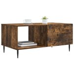 vidaXL Table basse Chêne fumé 90 x 50 x 40 cm Bois d'ingénierie