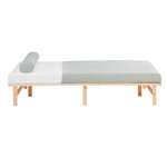 Lit double 140x200 matelas bois naturel