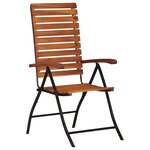 vidaXL Chaises inclinables de jardin 2 Pièces Bois solide d'acacia