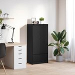 vidaXL Armoire avec tiroir chêne noir 55 5x34x119 5 cm bois ingénierie