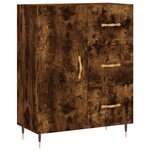 vidaXL Buffet haut Chêne fumé 69 5x34x180 cm Bois d'ingénierie