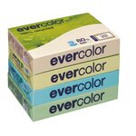 Ramette papier couleur recyclé clairefontaine evercolor a4 80 gr - 500 feuilles - bleu clair - lot de 5