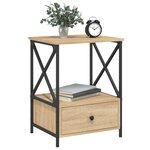 vidaXL Tables de chevet 2 Pièces chêne sonoma 50x41x65 cm bois ingénierie