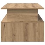 vidaXL Table basse chêne artisanal 90 x 55 x 42.5 cm Bois d'ingénierie