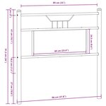 vidaXL Tête de lit chêne marron 90 cm bois d'ingénierie et acier