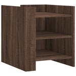 vidaXL Table de chevet chêne marron 45x50x50 cm bois d’ingénierie