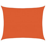vidaXL Voile d'ombrage 160 g/m² rectangulaire orange 6x7 m PEHD