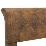 vidaXL Cadre de lit Marron Similicuir daim 140 x 200 cm