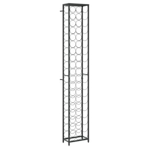 vidaXL Casier à bouteilles de 57 bouteilles noir 34x18x200cm fer forgé