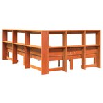 vidaXL Lit bibliothèque sans matelas cire marron 120x200 cm pin massif