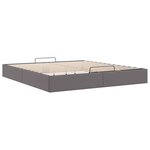 vidaXL Cadre de lit ottoman sans matelas gris 200x200 cm similicuir
