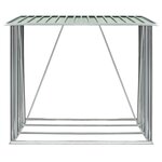 vidaXL Abri de stockage de bois Acier galvanisé 163x83x154 cm Vert