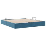 vidaXL Cadre de lit ottoman Bleu foncé 180 x 200 cm Velours