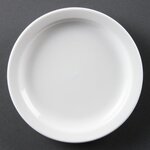 Assiettes à bord étroit blanches 280 mm - lot de 6 - olympia -  - porcelaine