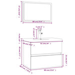 vidaXL Meubles de salle de bain Sonoma gris Bois d'ingénierie
