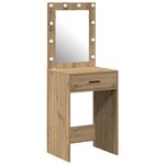 vidaXL Table de Toilette avec tiroir Chêne artisanal 50 x 41 x 135 cm