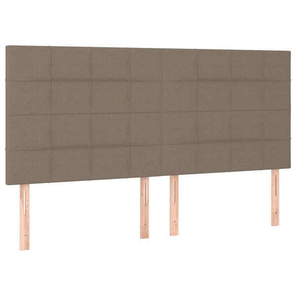 vidaXL Têtes de lit 4 Pièces Taupe 100x5x78/88 cm Tissu