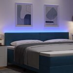 vidaXL Tête de lit LED avec bandes LED Bleu 200 cm Velours