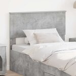 vidaXL Tête de lit Gris béton 100 cm Bois d'ingénierie