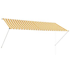vidaXL Auvent rétractable 300x150 cm Jaune et blanc