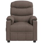 vidaXL Fauteuil de massage Taupe Tissu