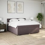 vidaXL Sommier à lattes de lit avec matelas Marron foncé 180x200 cm