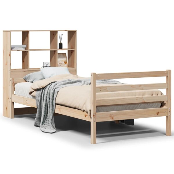vidaXL Lit bibliothèque sans matelas 100x200 cm bois massif de pin