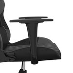vidaXL Chaise de jeu Noir et gris Similicuir