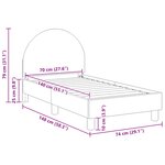 vidaXL Cadre de lit pour tout-petit avec tête de lit Rose 70 x 140 cm