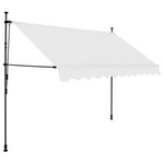 vidaXL Auvent manuel rétractable avec LED 250 cm Crème