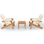 vidaXL Ensemble de salon de jardin Adirondack 3 Pièces bois acacia solide