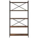 vidaXL Bibliothèque Chêne fumé 80 x 30 x 153 cm Bois d'ingénierie