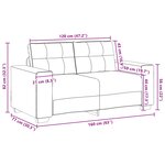 vidaXL Canapé deux places Bordeaux 160 cm Velours