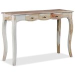 vidaXL Table console et 3 tiroirs Bois massif 110x40x76 cm
