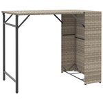vidaXL Ensemble à manger de jardin 5 Pièces pliable gris clair poly rotin