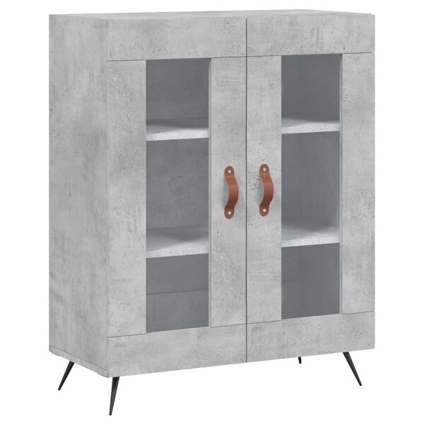 vidaXL Buffet gris béton 69 5x34x90 cm bois d'ingénierie
