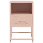 vidaXL Tables de chevet 2 Pièces rose 36x39x60 5 cm acier