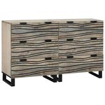 vidaXL Ensemble de buffet 2 Pièces Blanc 120 x 33 5 x 75 cm