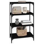 vidaXL Bibliothèque Noir 60x33x100 cm Bois d'ingénierie et acier