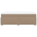 vidaXL Sommier à lattes de lit matelas cappuccino 120x190cm similicuir